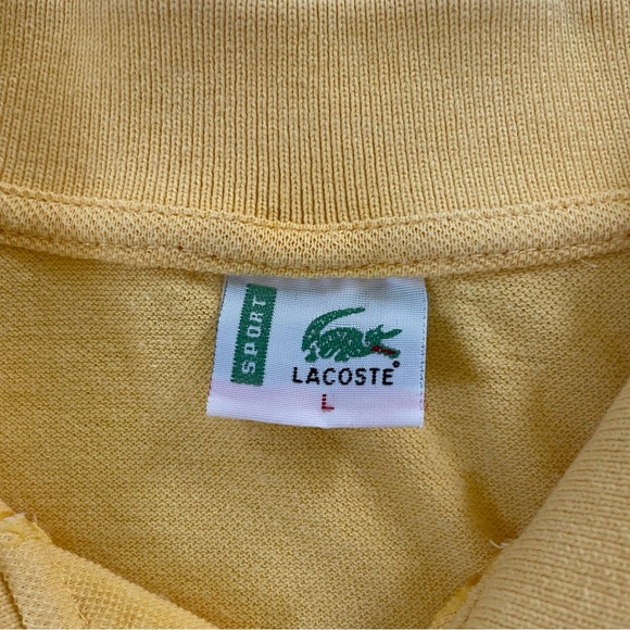 Lacoste Vintage Men’s yellow polo. Size Large. See chart. - Picture 3 of 13